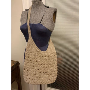 Women's Unbranded Beige Crochet Knit Shoulder Bag One Size